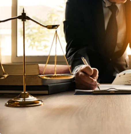 Lawyer is writing a legal letter Lawyer is writing a legal letter